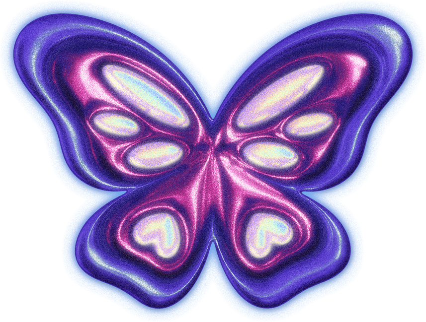 Gradient Chrome Butterfly